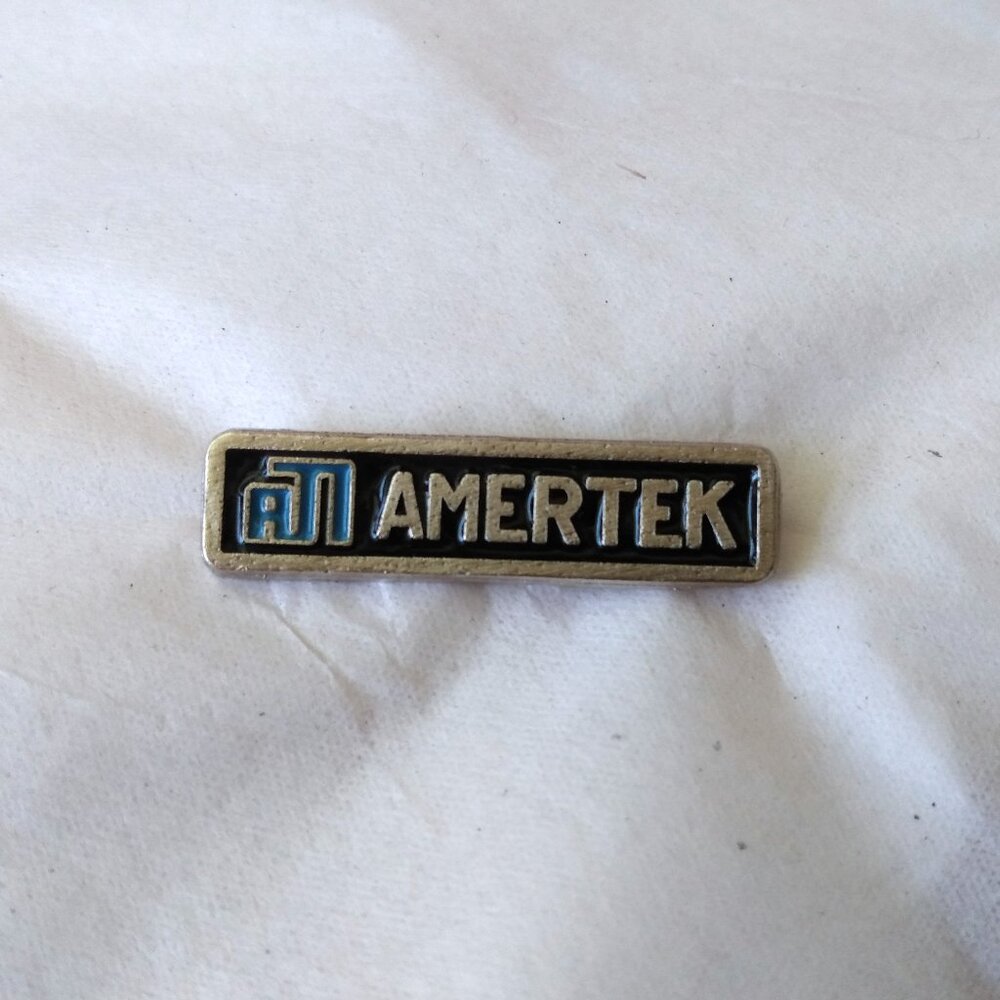 Vintage AMERTEK Lapel Hat Pin Enamel Fire Truck Airport Military Collectible